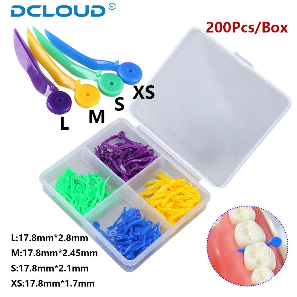 4Sizes Disposable Dental Tooth Gap Wedges with End Circular Holes Plastic Interdental Wedge Dental Matrix Wedge For Oral Care 3