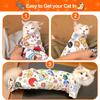 Cat Grooming Wrap Self-Adherent Cat Restraint Wrap Anti-Scratch Cat Swaddle Burrito Wrap for Nail Trimming Cat Grooming Supplies