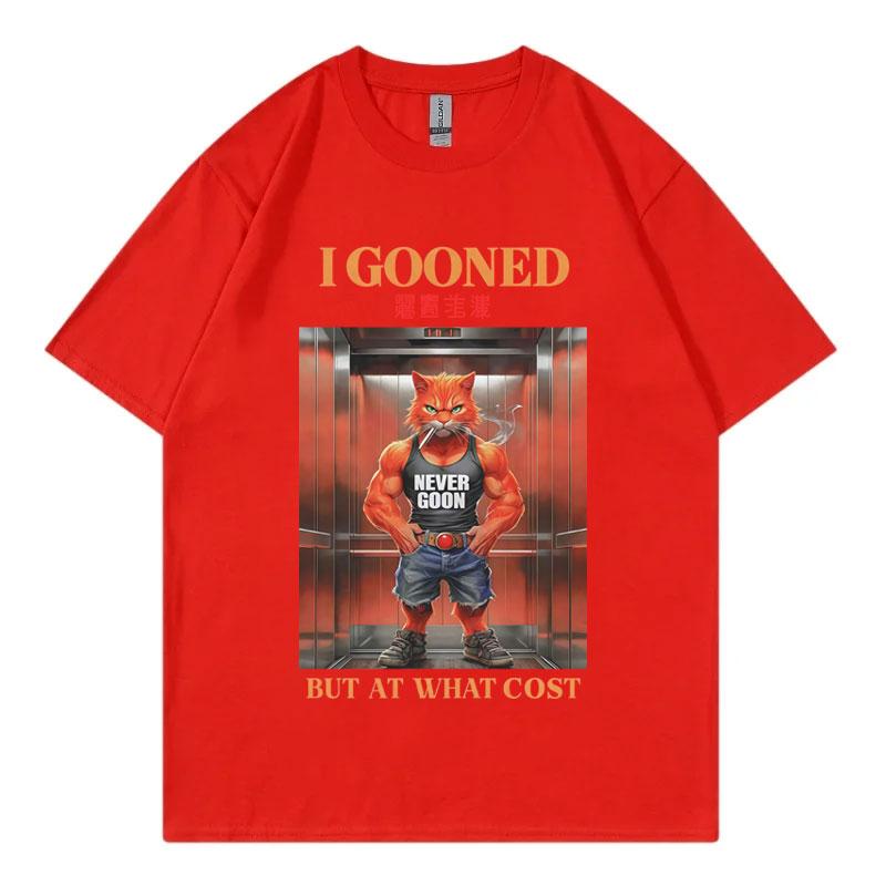 I Gooned But At What Cost Funny Tshirt Japanese Goon Meme Graphic T Shirts Mens Womens Casual Fashion Short Sleeve Tshirts