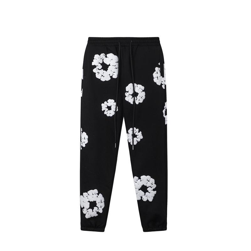 Set Casual pentru Cuplu Denim Tears Kapok Foam Print Stil American - Hanorac și Pantaloni de Trening