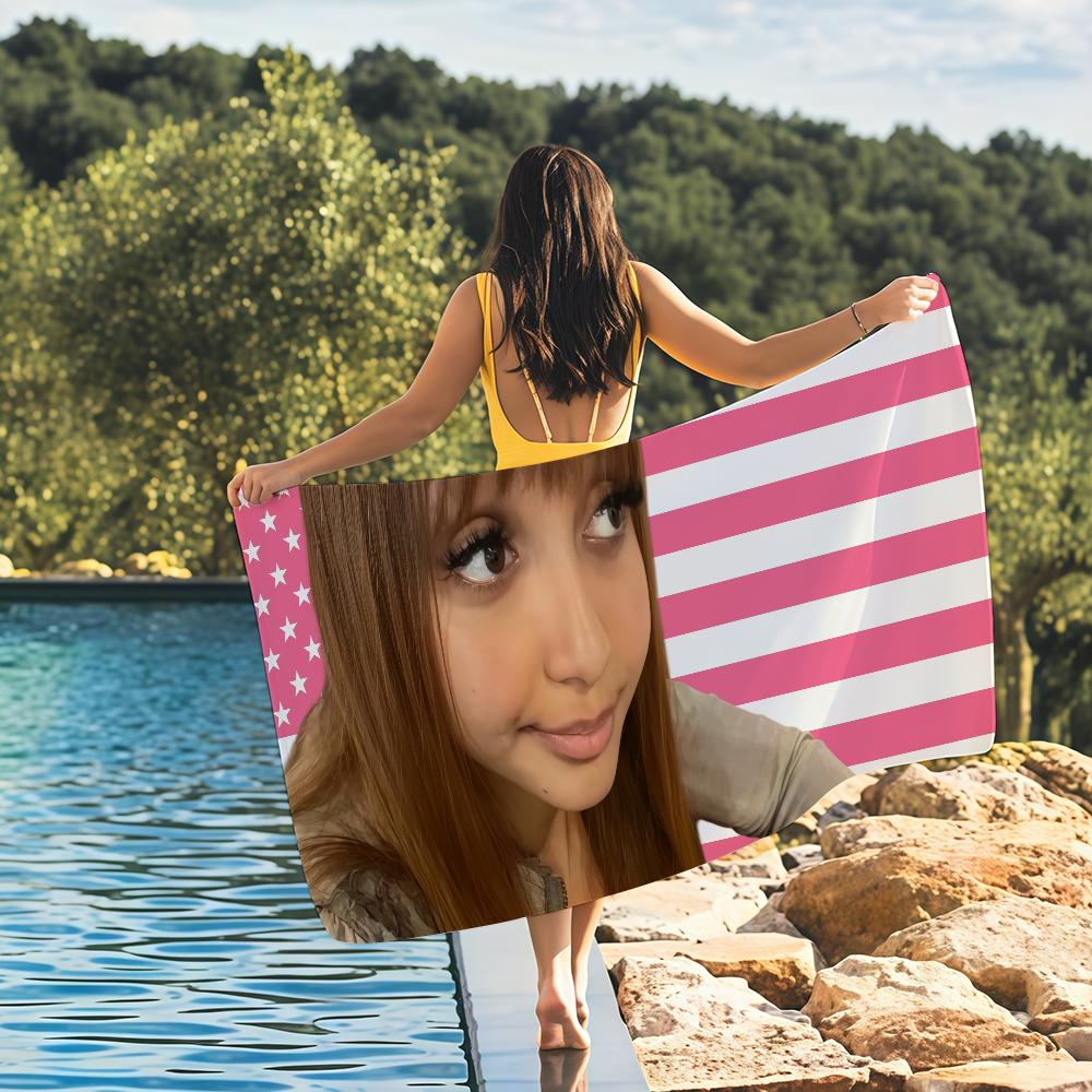 

Singer Pink-Pantheress Fancy That Towel Quick Drying Beach Towels Are Suitable For Swimming Pools Camping Yoga And The Gym W30*H60(CM)