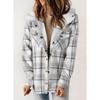 QICED Women's  Long Sleeve Hooded Collar Vintage Casual Autumn Winter Jackets & Coats Casual Chic