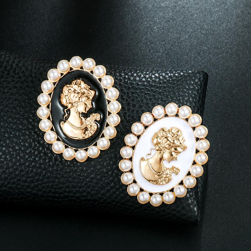 

Брошь Корт Знаменитость Красота Голова Жемчуж Брошь Винтаж Масло Капающая Одежда Аксессуары Брошь