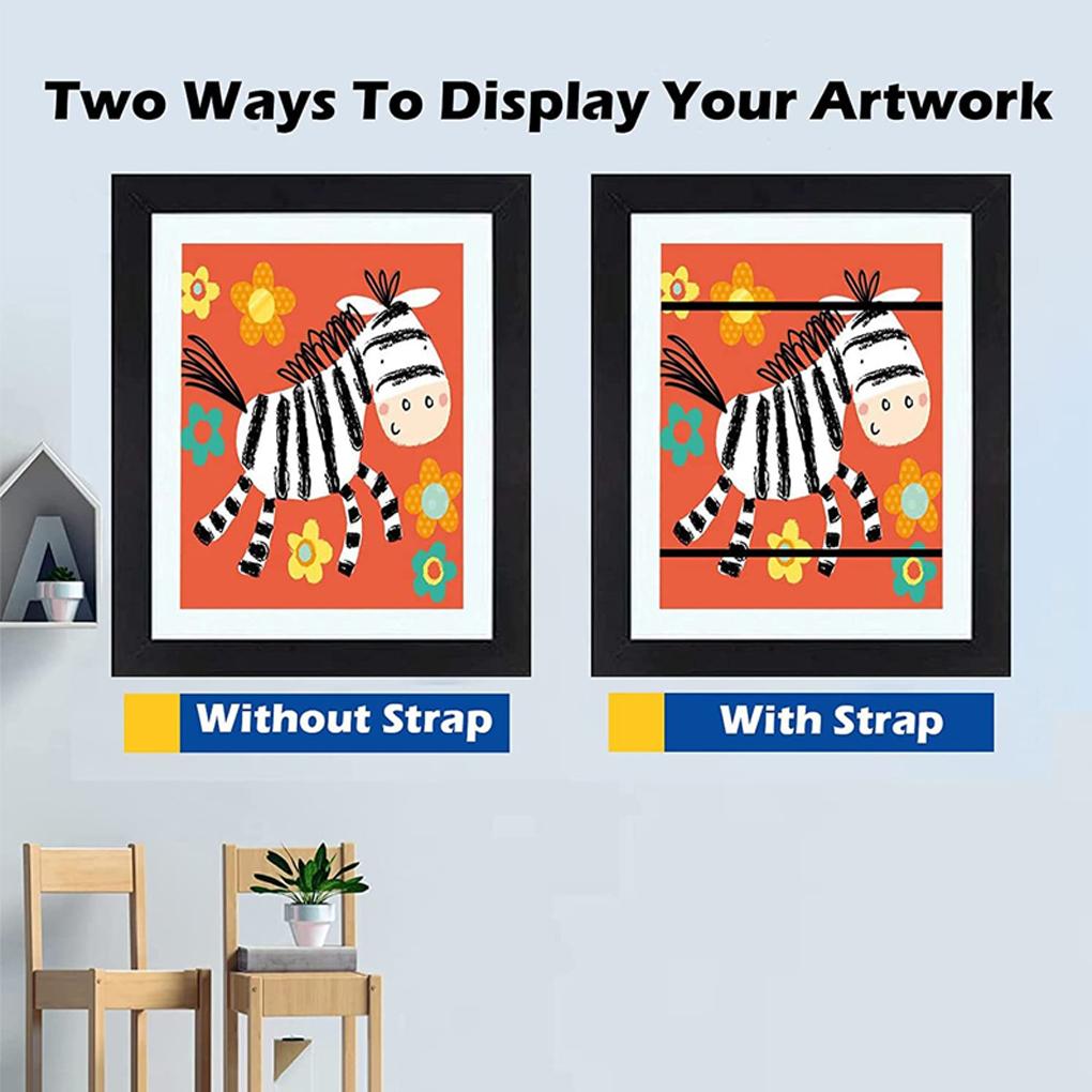 Wood Picture Frame Decorative Elastic Band Rectangular Wall-mounted Replacement Home Salon Gallery Artwork Frames