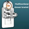Showerhead Holder Suction Cup Holder Adjustable Detachable Hanging Rack Plating Shower Head Holder Bathroom Wall Mount Bracket