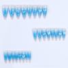 Blue Heart Gradient 3D Wearable Almond Shape Nails