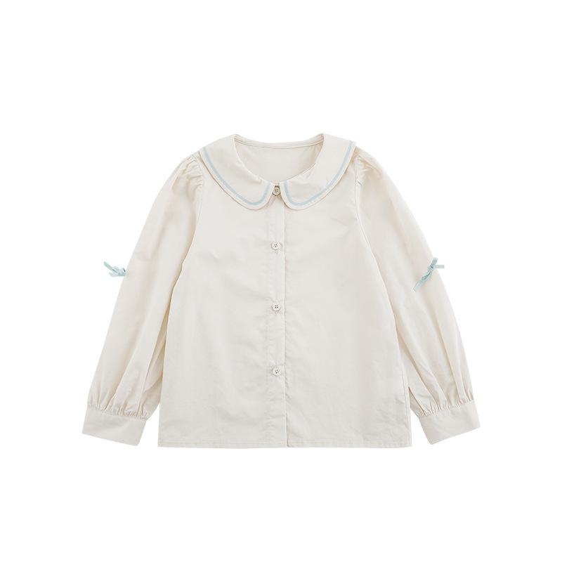 

Жилет жаккардовый в полоску с рубашкой с лацканами для девочек «Весенняя конфетная история» 140 cm