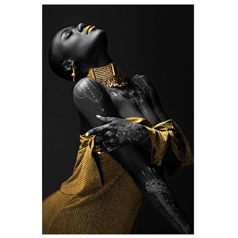 

Сексуальная фигура, художественные картины на холсте, африканские черные обнаженные женские плакаты и принты, настенная картина для декора стен гостиной, Cuadros 21x30cm No Frame