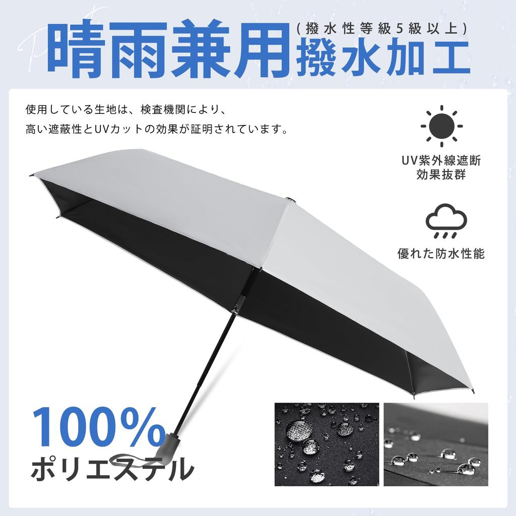 CICIBELLA Lightweight Protection Light Folding Suitable for Sun and and for Women Parasol, 189g-199g [UV 100% & Blocking], Parasol, One-Touch