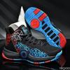 Fashion Trendy Men's Basketball Shoes with Breathable Lightweight Mesh High Top Sports Anti Slip Vulcanized Shoes Zapatillas De Deporte