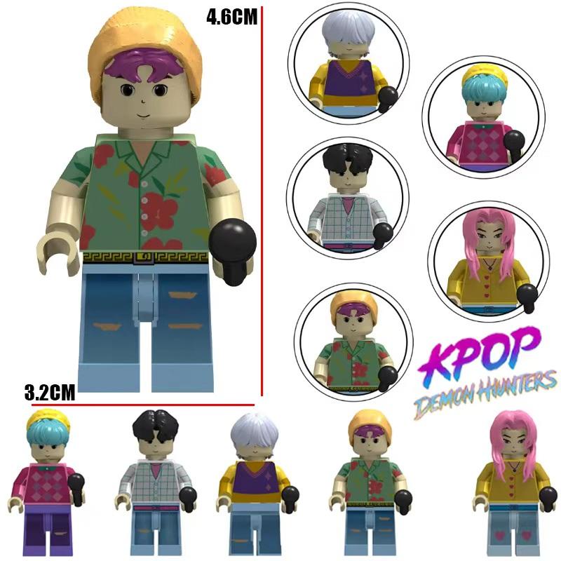 New Kpop Demon Hunters Building Blocks - Rumi Assembly Model Doll, Mini Action Figure Toy for Kids & Collection