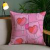 Sweet Pink Candy Pillow Case Safe Custom Photo Pillow, Anti-Fade Brushed Fleece Cushion, Maternal & Infant Safe.