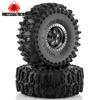 4pcs OD 63mm 1.0" Metal Beadlock Wheel Tire Set For 1/18 RC Crawler Car TRX4M SCX24 Upgrade Parts Accessories