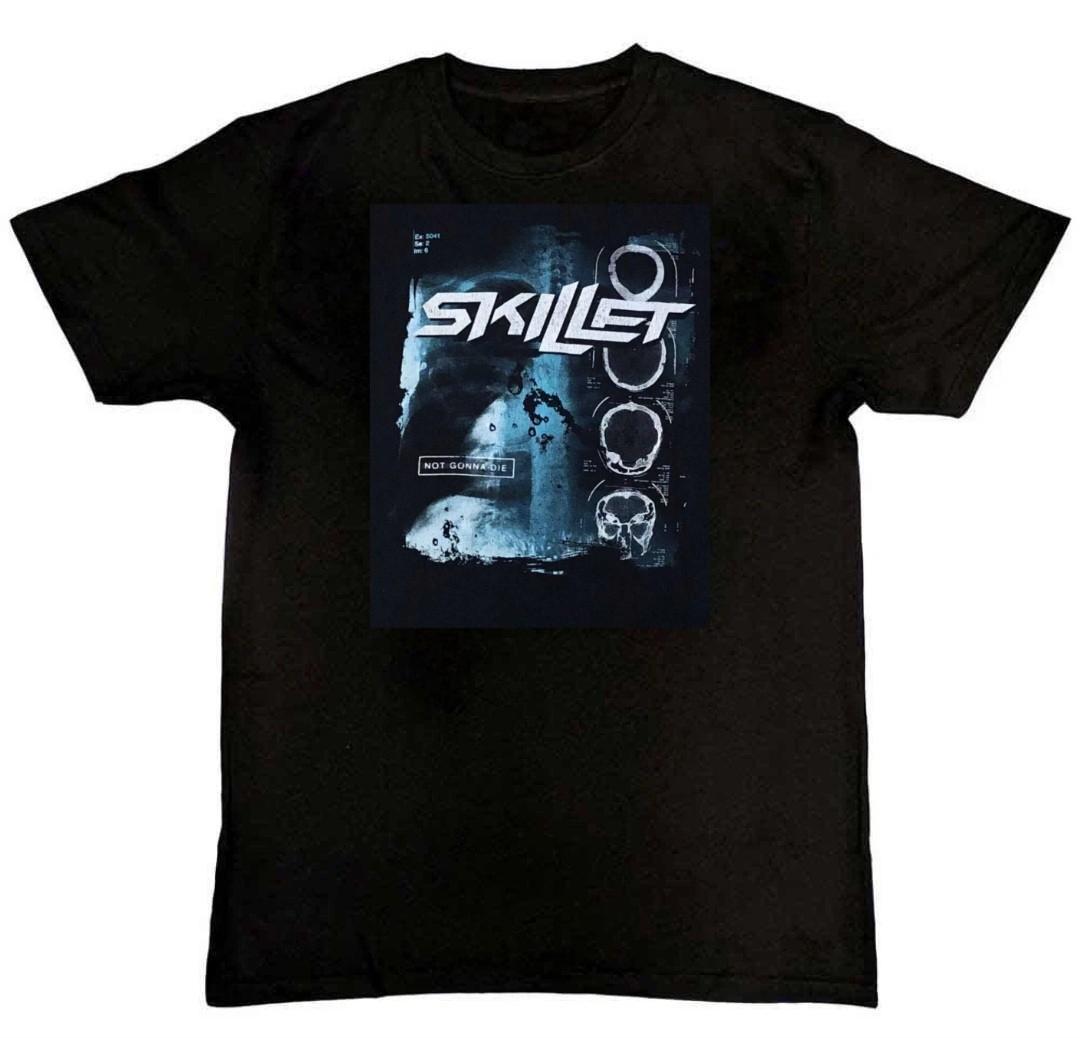 Retro Skillet NOT GONNA DIE Graphic Print Mens T-Shirt XXL