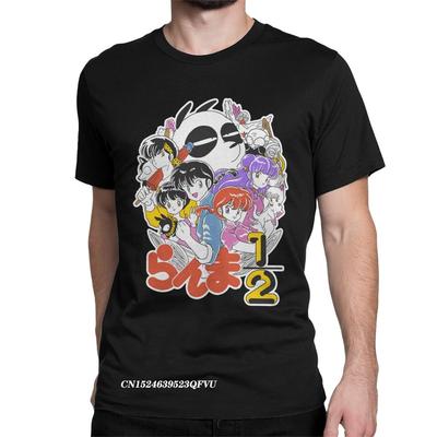Awesome Ranma 1/2 Anime Changing Warrior T-Shirts Men Round Collar Pure Cotton Tshirt Harajuku Tees Adult Tops
