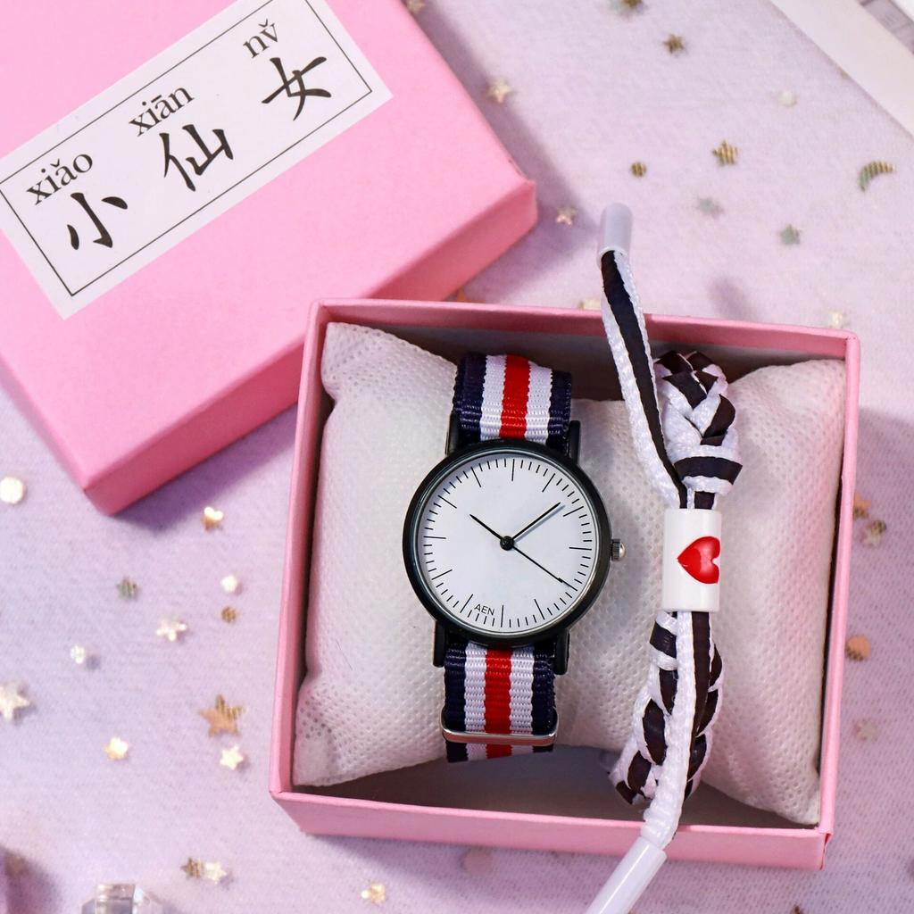Trend Watch Female Small Student Style Niche Design Canvas With Mori Simple Children'S Quartz Watch