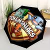 PokeManiacs Pokémon Automatic Open/Close Umbrella, Portable 3-Fold Compact Umbrella for Men & Women, Perfect Gift for Birthday, Christmas Id