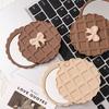 New Small Tulip Folding Mirror for Women's Desktop Stand Up Makeup Small Mirror Portable Mirror