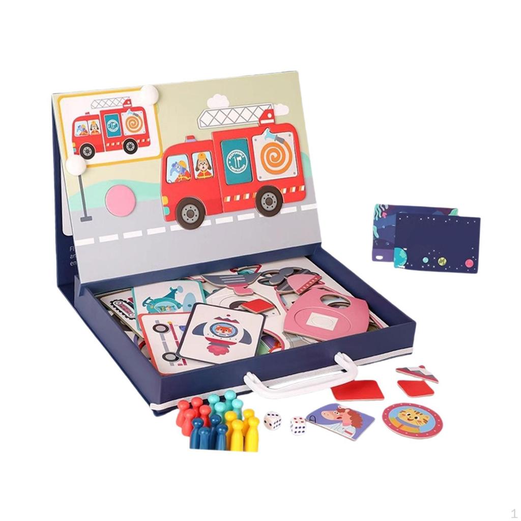 Magnetisk puslesett Finmotorisk ferdighet Pedagogisk sensorisk blokk Matching leker Prinsesse utkledning