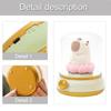 Vintage Capybara Nightlight Silicones Desktop Figurine with Gentle Glowing Oil Lamp Shape USB Rechargeable Night Lamp