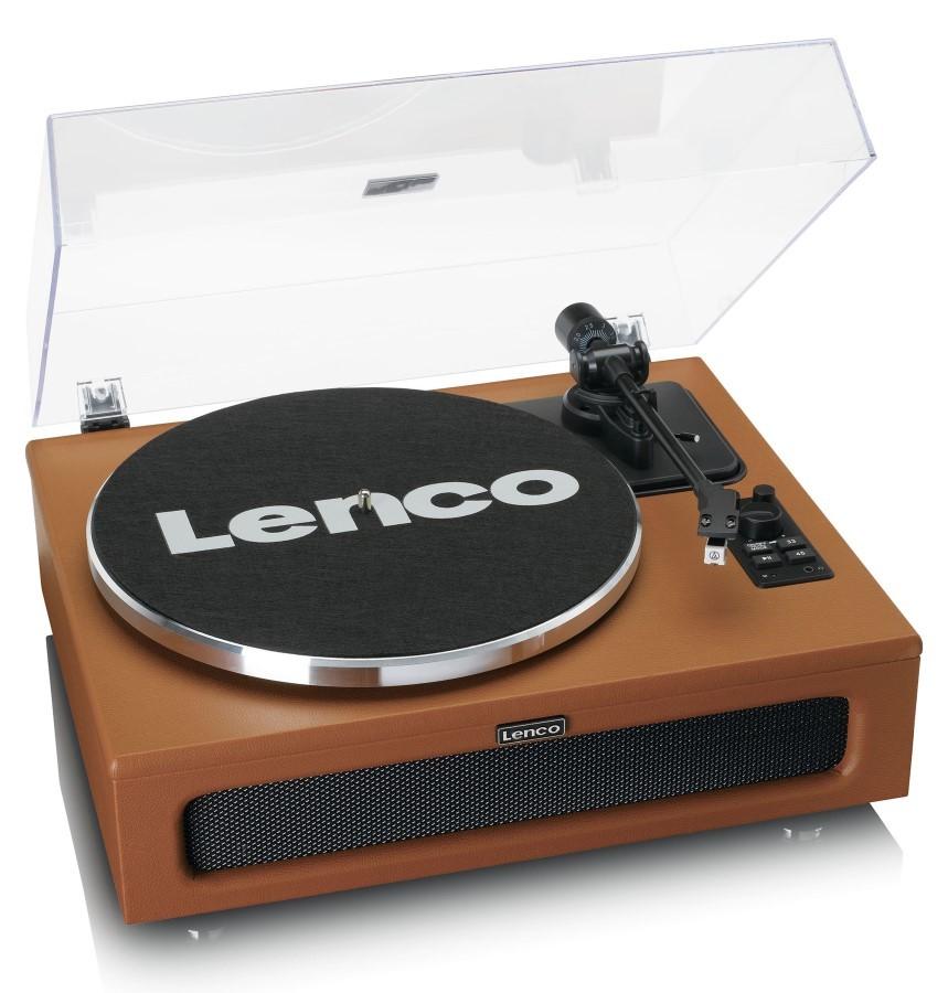 

Lenco LS-430BN Turntable with speakers and Bluetooth, Belt drive, Preamplifier, Lenco коричневий