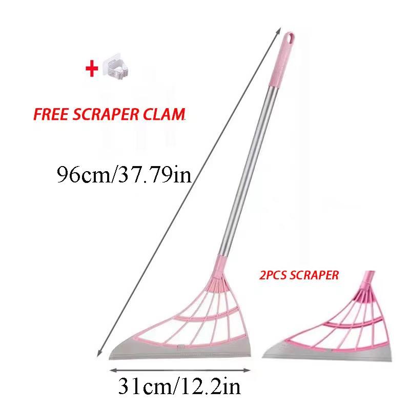 Silicone Broom Wiper Squeegee Long Handle Window Washing Mop Household Floor Glass Magic Scraper Hand-push Mirror Cleaning Tools