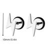 1Pair Star Lightning Titanium Steel Unisex Women Men Black Clear Crystal Zircon Ear Studs Earrings Shiny Piercing Jewelry Gift