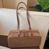 Niche Large-capacity Commuter Baguette Bag, Suede Autumn New Retro Portable Temperament Single Shoulder Armpit Bag