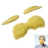 Fake Mustache and Eyebrows Set,Adhesive Fake Beard,Novelty Realistic Facials Hair for Cosplay Costume Halloween Party