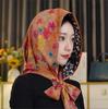 Spring and summer new double-layer double-sided satin silk scarf, hat, sunscreen headscarf, hat, streamer temperament, bag head hat, Feiling