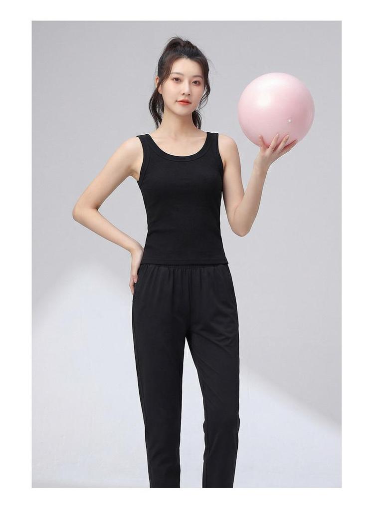 Women's Ribbed Sleeveless Anti-Light Tank Top - Summer Slim Fit Innerwear Camisole