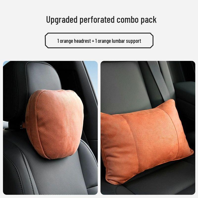 Nick Car Headrest Lumbar & Neck Support Pillow for Maybach S-Class, Mercedes, Tesla & AITO
