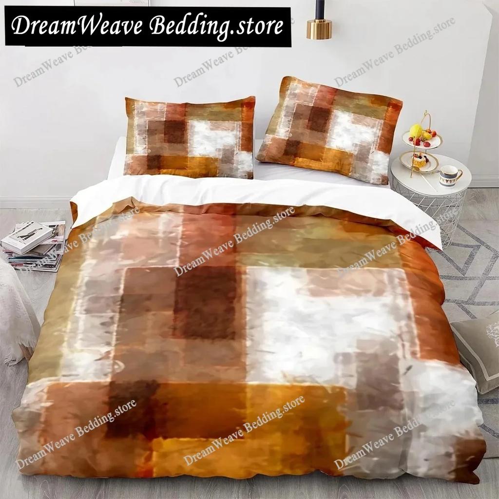 Art Green Blue Black Striped Plaid Patch Style Duvet Cover Pillow Case Bedding Set Quilt Cover Double Bed Home Textile963963