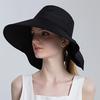 Sun hat women's sun protection big edge hat European and American ponytail bucket hat fashion sun hat summer outdoor big eaves hat