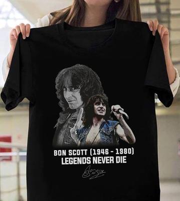 Bon Scott 1946 1980 Legendy Nikdy Černí Muži S-234XL Tričko C293 Unisex Tričko