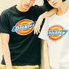 Dickies Ss23 Logo Letter Print Rundhals Kurzarm Drop Shoulder T-Shirt Damen T-Shirt Schwarz DK008816BLK1