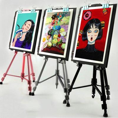 Cavalletto pieghevole portatile a manovella per studenti d'arte