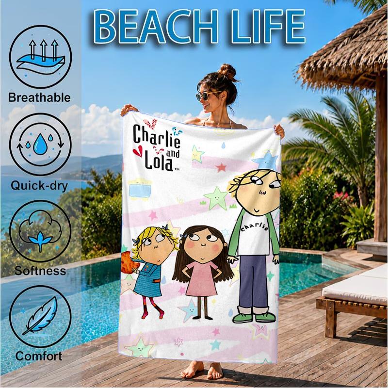 Lola Adventure Beach Towel, Super Soft Microfiber, Perfect Gift for Her/Him, Birthday, for Pool, Beach, Travel, Decor Beach Party