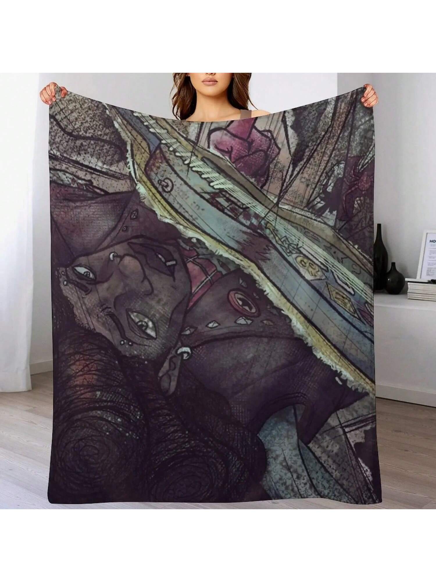 

Hobie Brown Throw Blanket Quilt Personalized Gift Sofa Bed Fashionable Blankets 75X95CM сірий колір