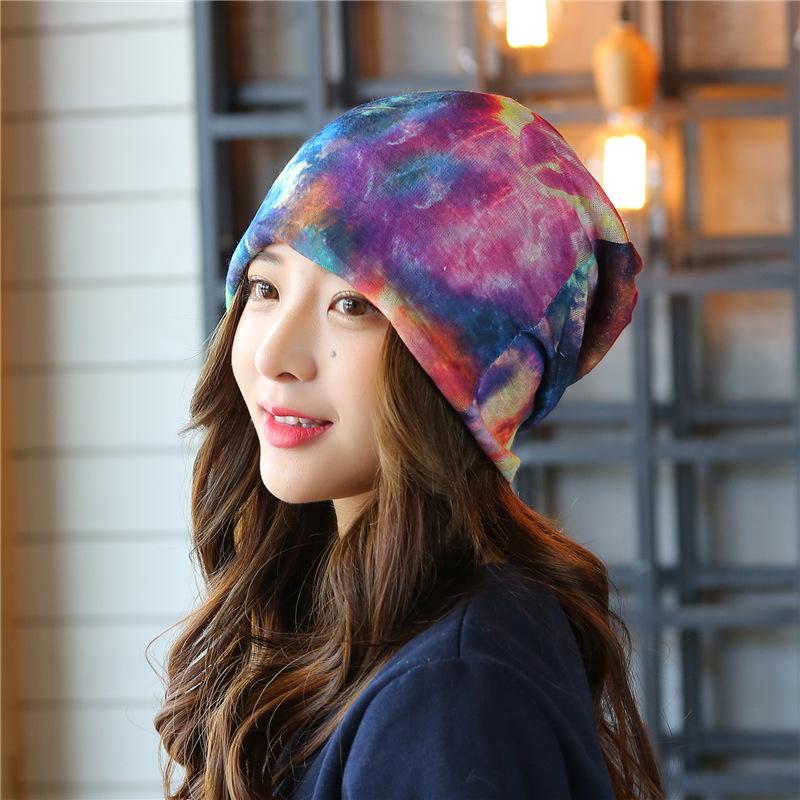 Sombreros de Mujer Primavera y Verano Sección Delgada Gorro Cubrecabeza Transpirable Calvicie Quimioterapia Gorro de Luna Turbante Sombrero para Exterior