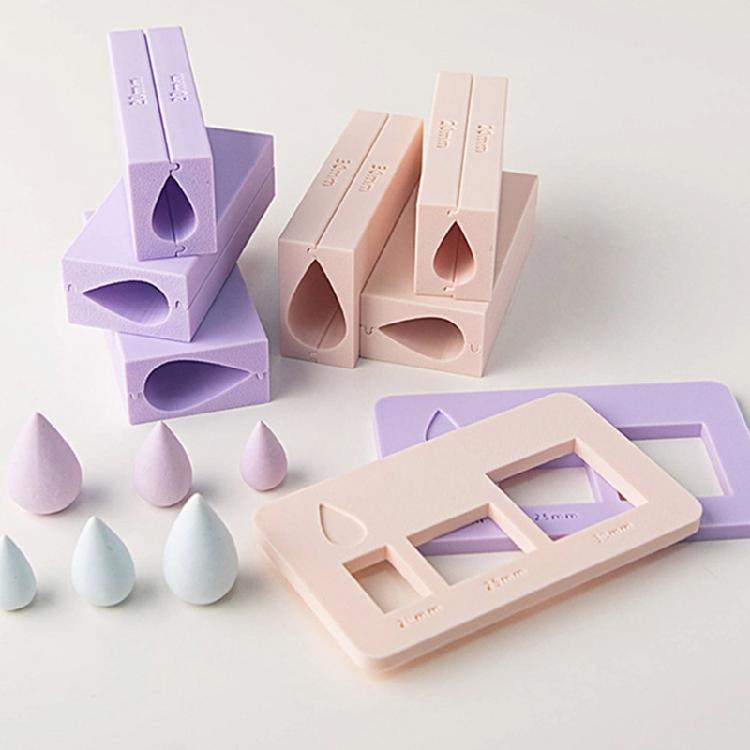 Water Drop Shape Clay Bead Roller Mold 3 Size Craft Jewelry Tool Clay Rolling Molds Plastic Texture for Beads Pendant