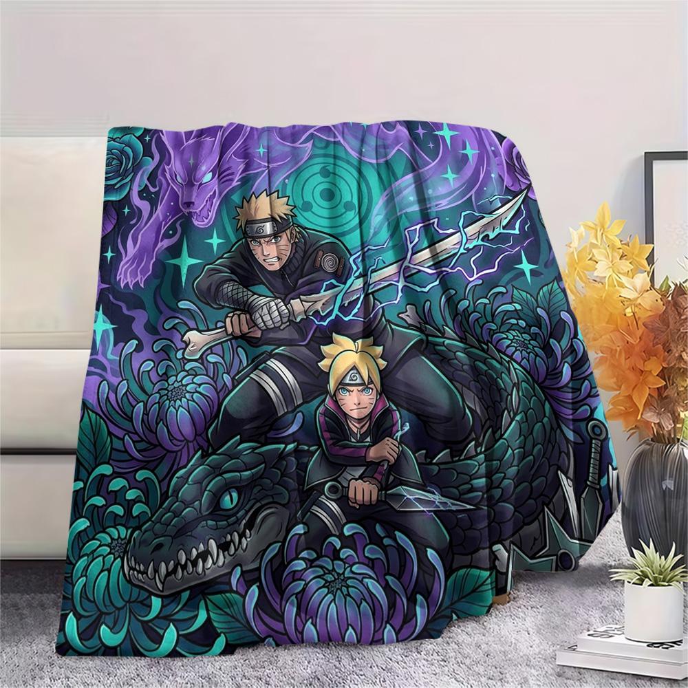 Naruto Print Flannel Blanket, Ultra Soft High Quality All Seasons Warm Throw, Home Decor Cozy Blanket, Perfect Christmas Gift