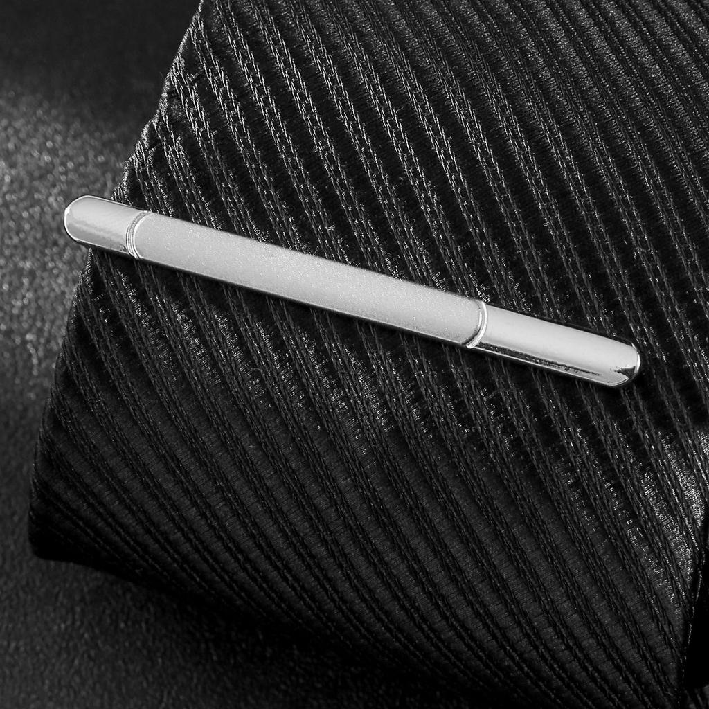 Men's Geometric Frosted Tie Clip - Stylish & Personalized Business Accessory