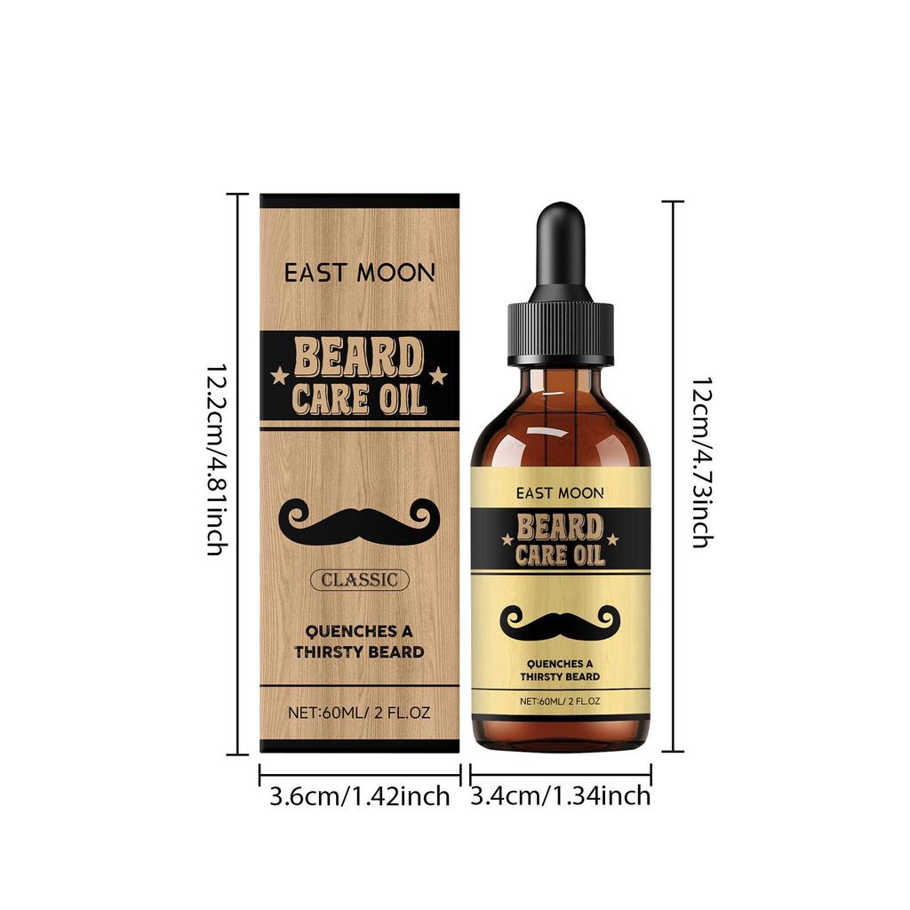 Men's Beard Care Set: Softens Hair, Smooths Roughness — Includes a Beard Oil and Balm, Ideal Gift.