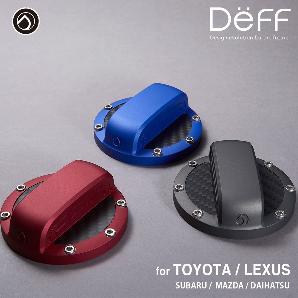 Deff Aluminum Fuel Filler Cap Cover for (Red) Toyota/Lexus