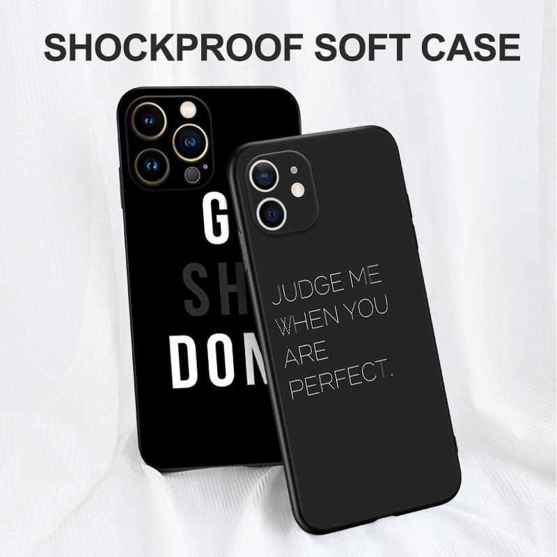 Black Tpu Case For Motorola Moto G52 G42 G60 4G G60S G71 G9 Play Plus Power One 5G Ace Life Phrase Quotes