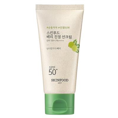 SKINFOOD Crème Solaire Apaisante aux Baies SPF50+ PA++++, 50ml, 1 unité