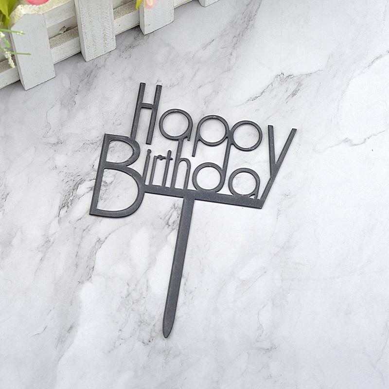 Gold & Black Mirrored Acrylic Cake Topper
