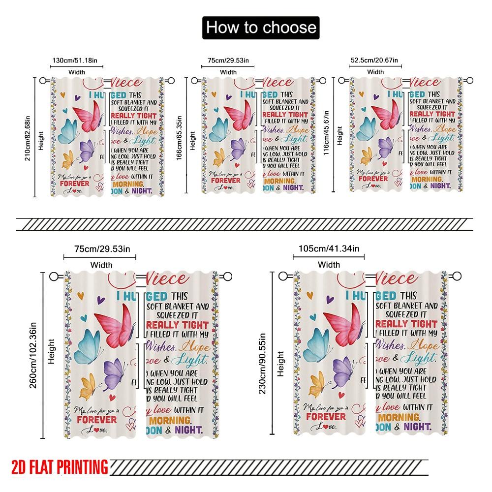 2 st, 2D tryck Kreativa gardiner Fjärilskramar Polyestervävd (utan spö) Dekorationer Inuti för Sovrum & Vardagsrum