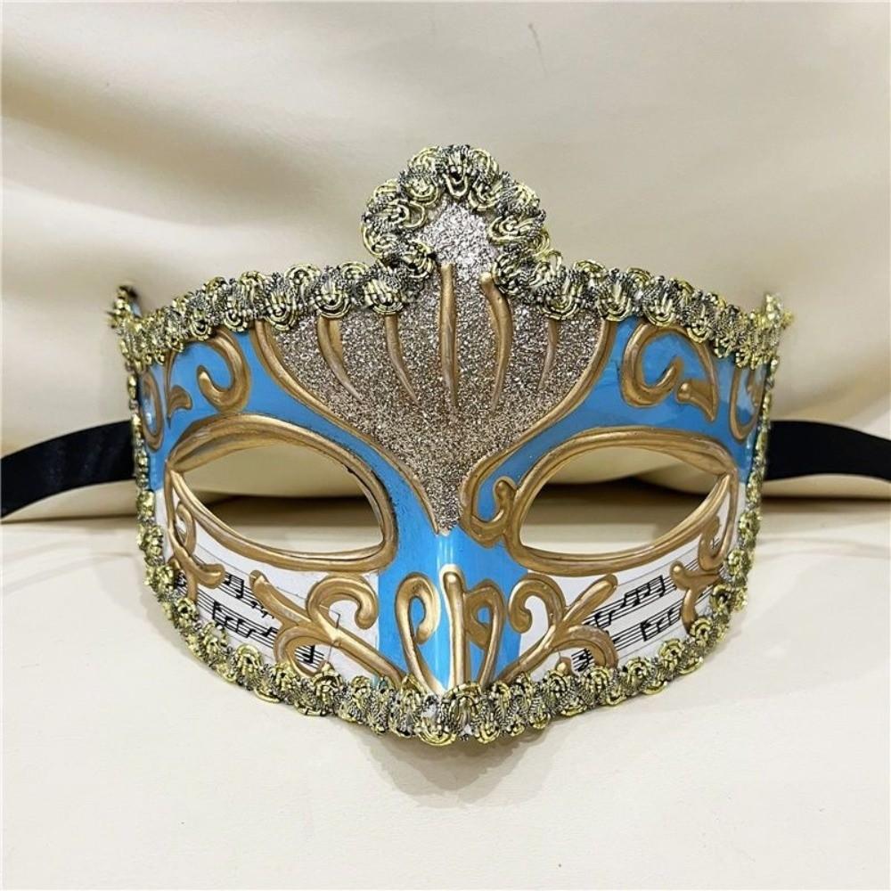 Halbgesichts-Glitzermaske Plastik Venedig Maske Einfache Halloween-Masken Männer